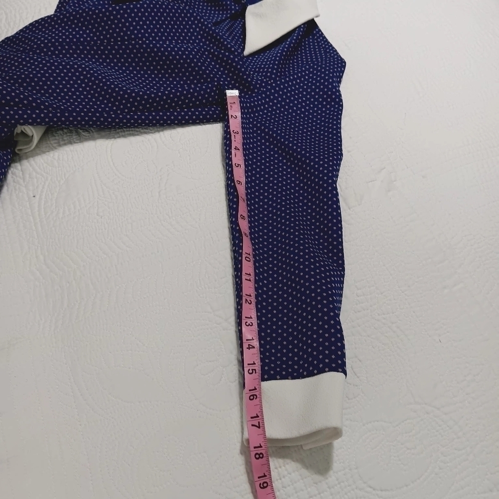 Vintage SEARS The Fashion Place Blue  The Shirtdress vintage polka dot size S-M - Picture 10 of 15